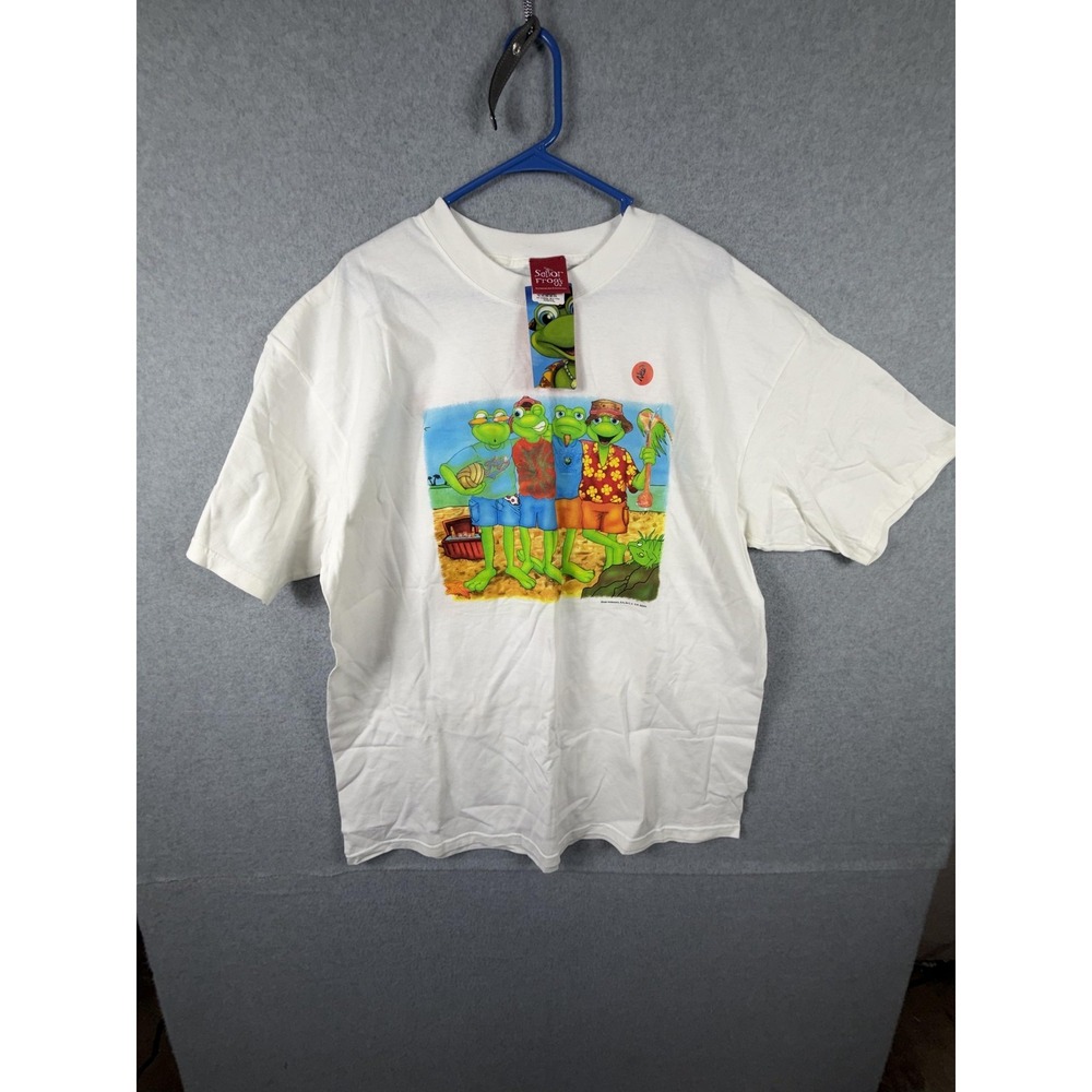 Vintage Señor‎ Frog's Shirt Mens 2XL White Aruba Beach Double Sided Graphic Tee